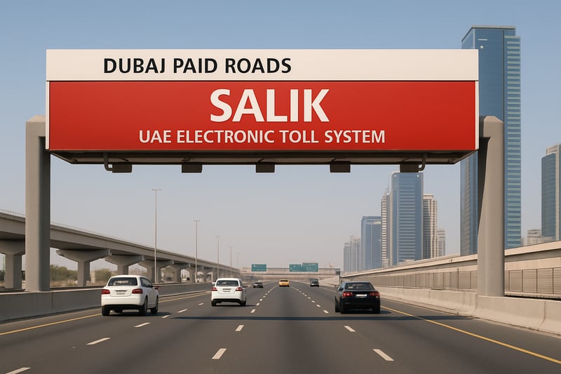 Dubai Paid Roads UAE electronic toll system Dubai Paid Roads UAE electronic toll system