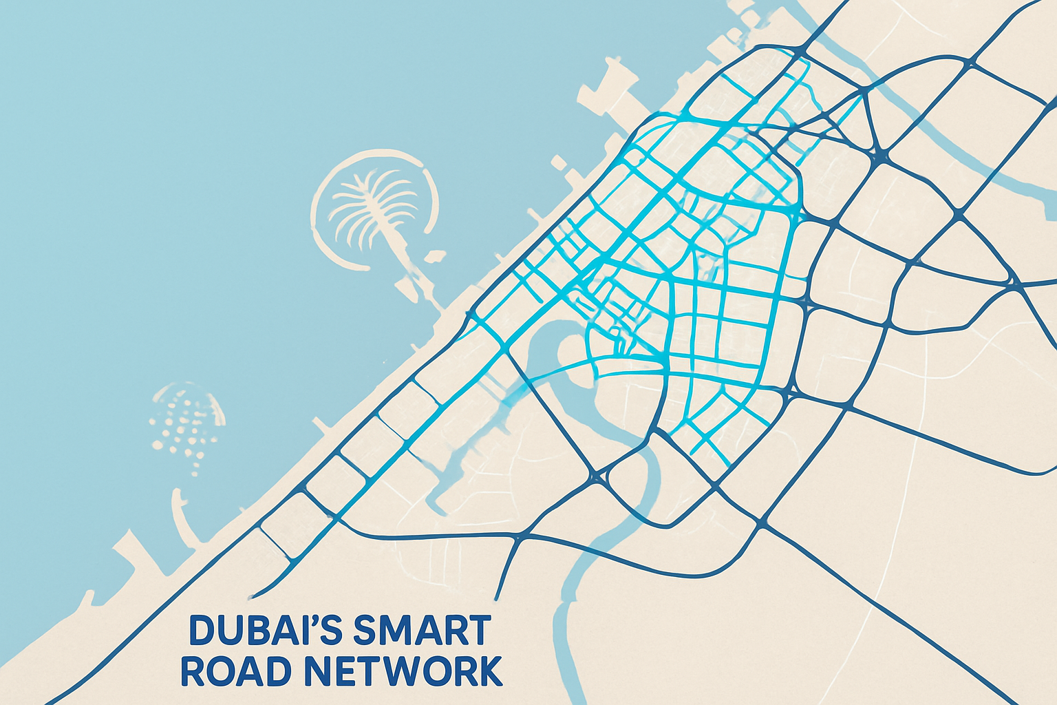 Map of Dubai’s smart road network